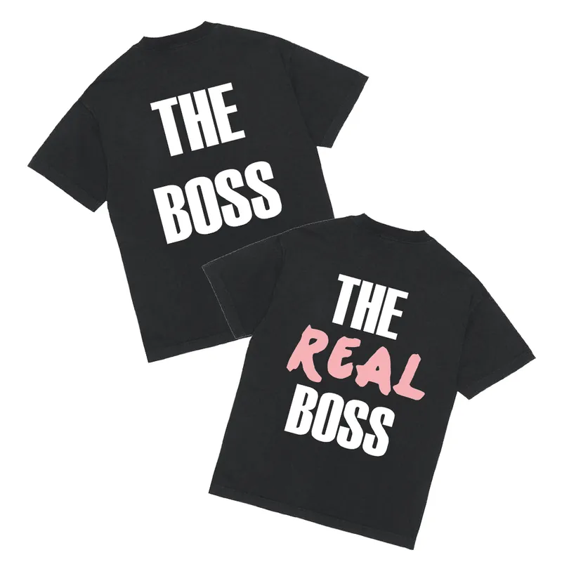 Koszulki dla par „The boss/The real boss” (2 sztuki)