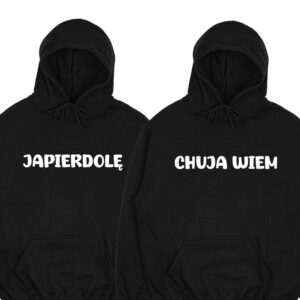 Bluzy dla par „Japierdolę/Chuja wiem/” (2 sztuki) tekst