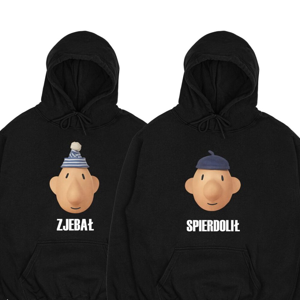 Bluzy dla par „Zjebał/Spierdolił” (2 sztuki)