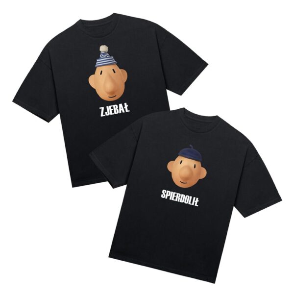 Koszulki dla par „Zjebał/Spierdolił” (2 sztuki)