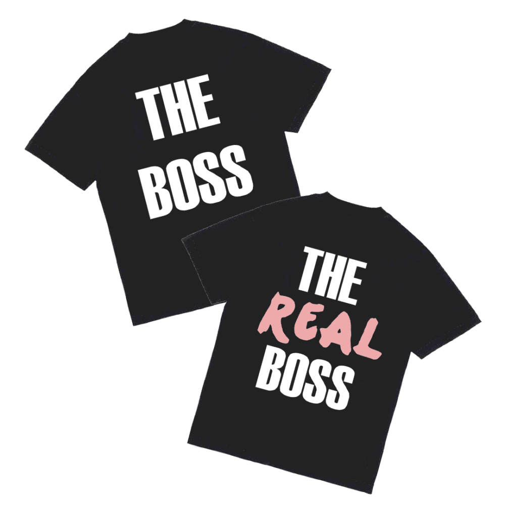 Koszulki dla par „The boss/The real boss” (2 sztuki)