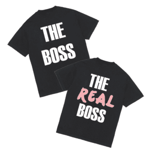 Koszulki dla par „The boss/The real boss” (2 sztuki)