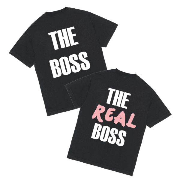 Koszulki dla par „The boss/The real boss” (2 sztuki)